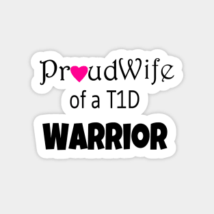 Proud Wife - Black Text - Pink Heart Sticker